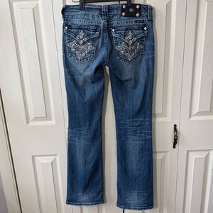 Miss Me Boot Cut Jeans JP5335B5 Rhinestone Accent Womens Size 29